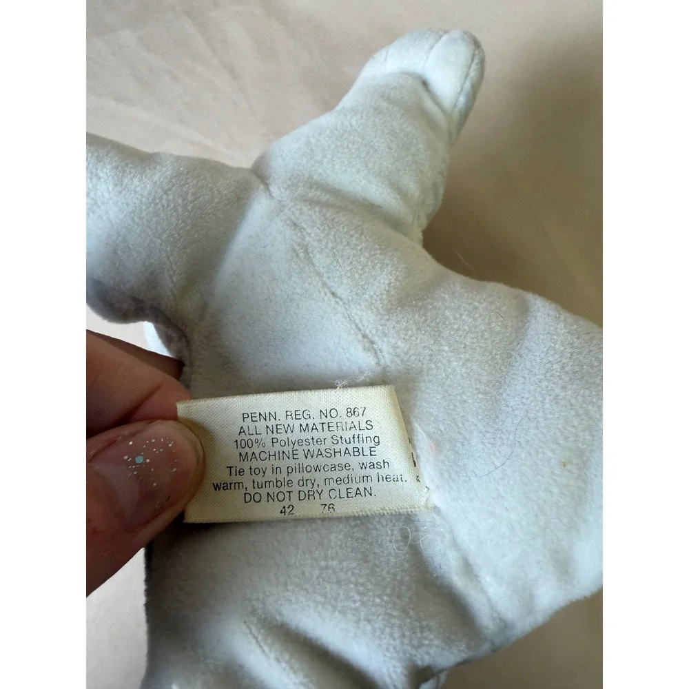 Vintage Tonka Pound Pur-r-ries Newborn White Grey Tabby Cat Plush Toy 7842K